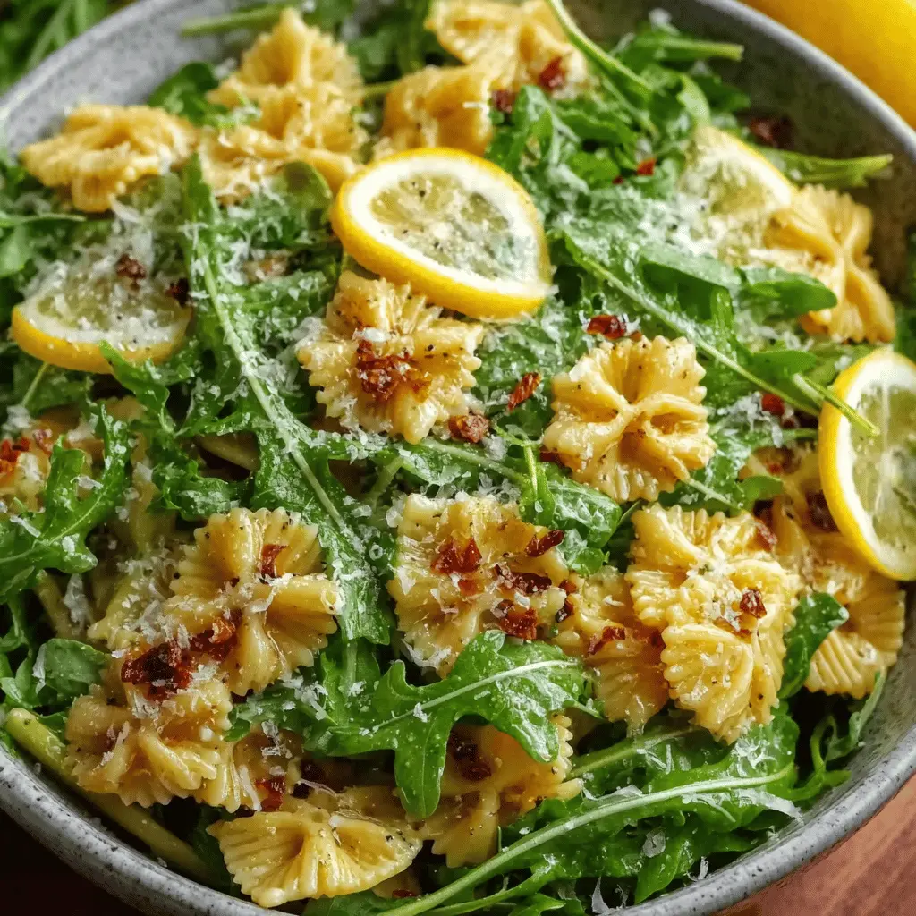 Refreshing Lemon Arugula Pasta Salad Recipe: Quick and Zesty Delight