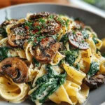 Spinach Mushroom Pasta