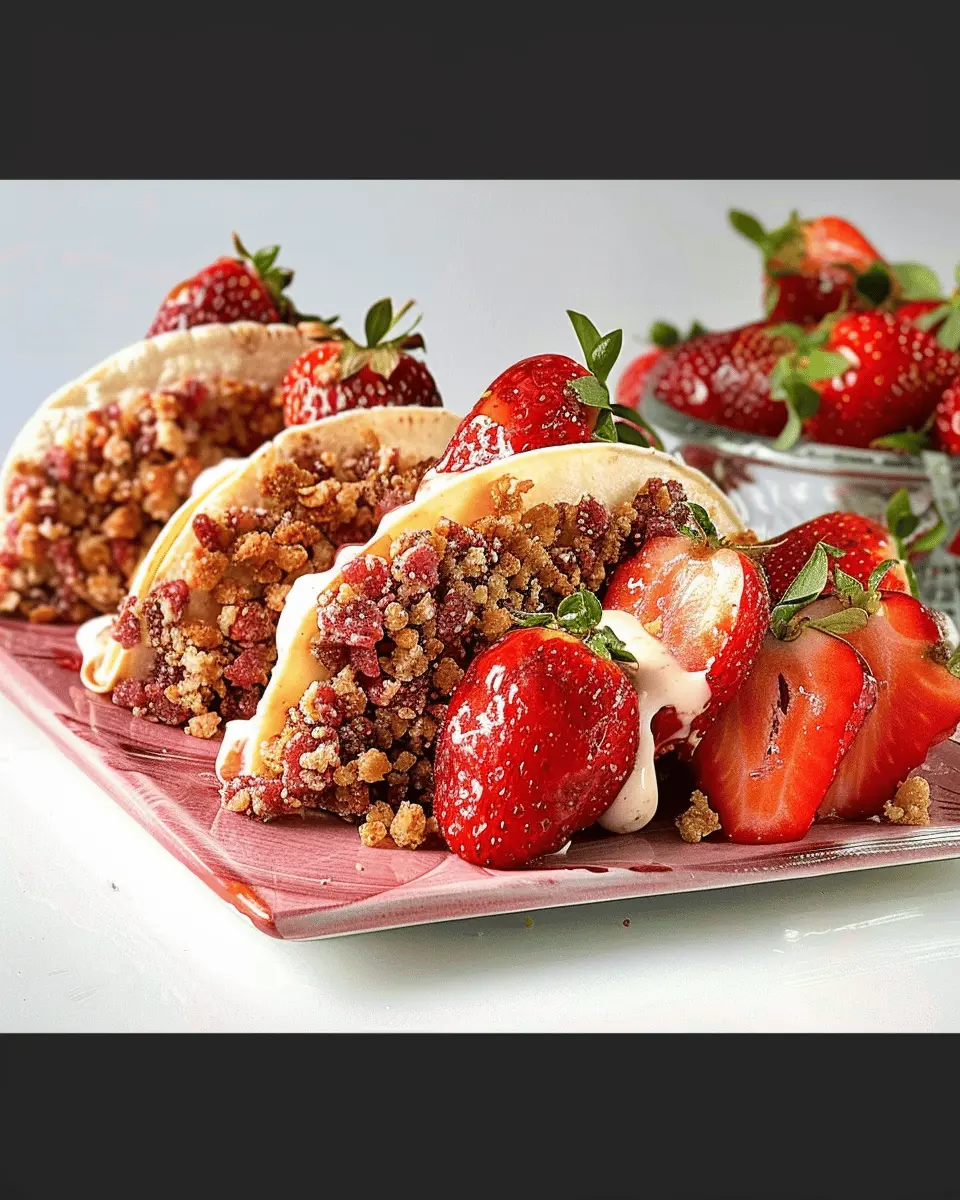 Strawberry Crunch Cheesecake Tacos: The Best Sweet Treat Fusion