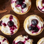 Lemon Blueberry Mini Cheesecakes