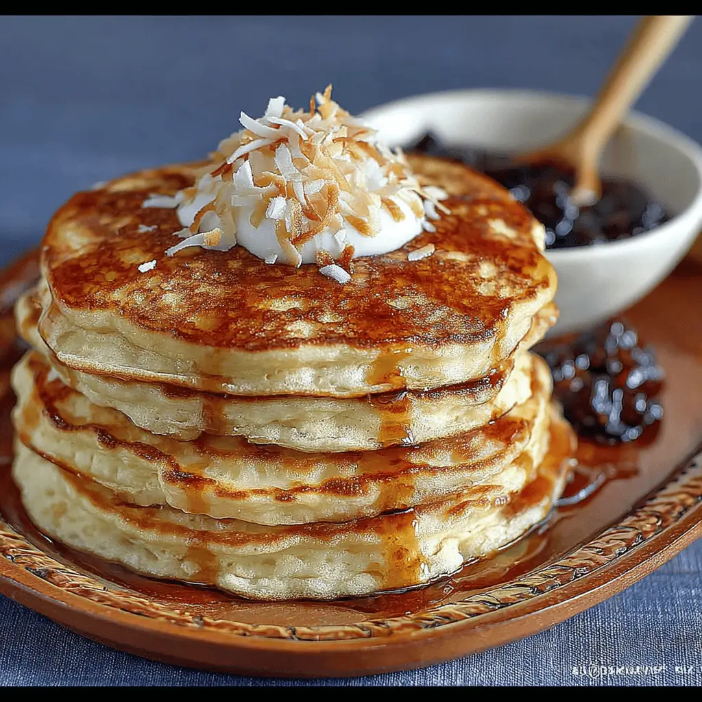 Coconut Cream Pancakes: Indulgent Fluffy Delights with Turkey Bacon