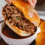 Slow Cooker Shredded Beef Sandwiches