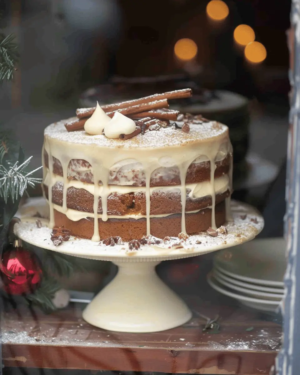 Christmas Spice Cake with Eggnog Buttercream: A Festive Delight