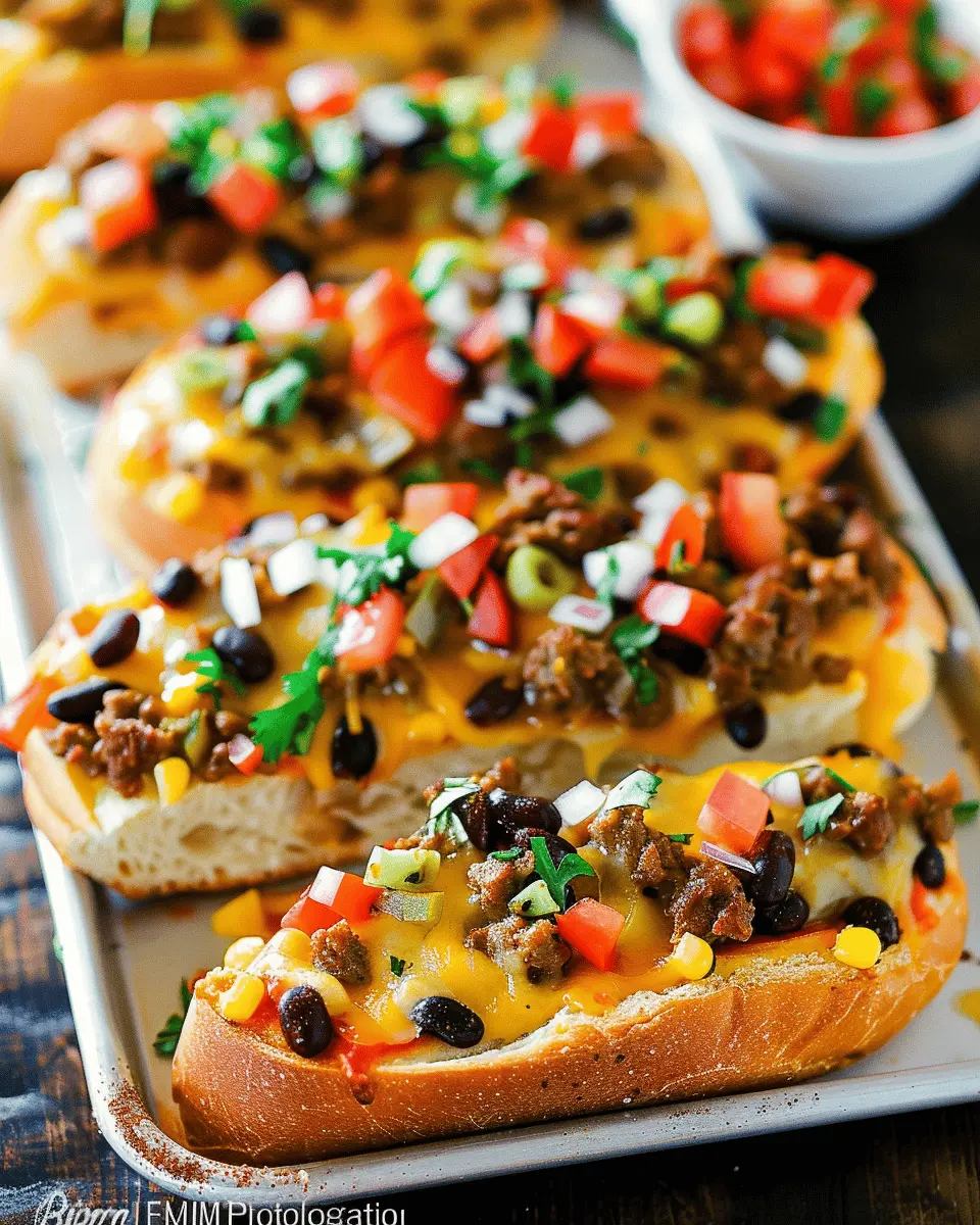 Taco French Bread Pizza: Easy Turkey Bacon and Chicken Ham Delight