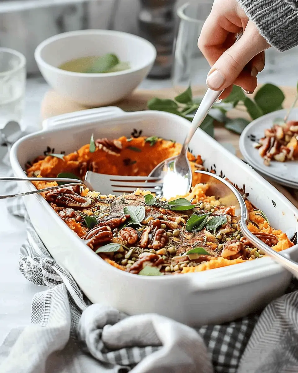 Vegan Thanksgiving Recipes: Indulgent Sweet Potato Casserole Delight