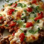 Cheesy Hamburger Rice Casserole