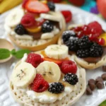 English Muffin Fruit Breakfast Pizzas