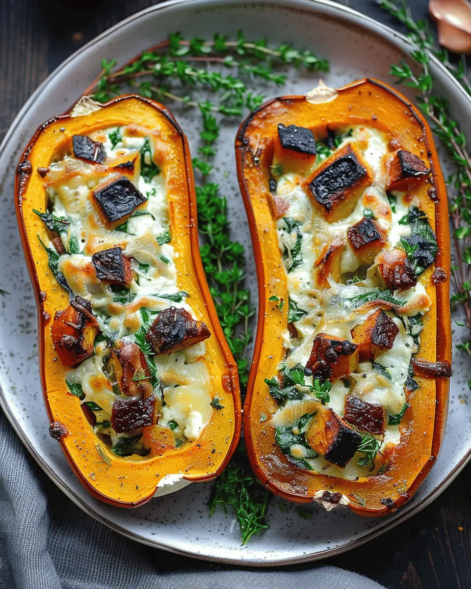 Stuffed Butternut Squash with Spinach: A Simple, Delicious Feast