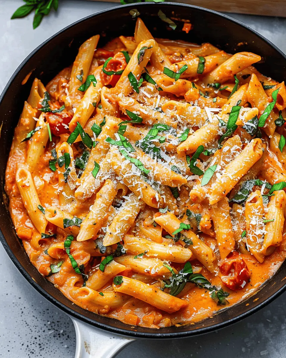 One Pan Creamy Tomato Pasta with Turkey Bacon: Easy Comfort Food