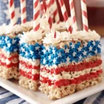 American Flag Rice Krispie Treats