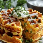 Cheddar Jalapeño Cornbread Waffles