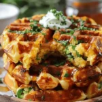 Cheddar Jalapeño Cornbread Waffles