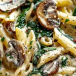 Creamy Mushroom Spinach Pasta