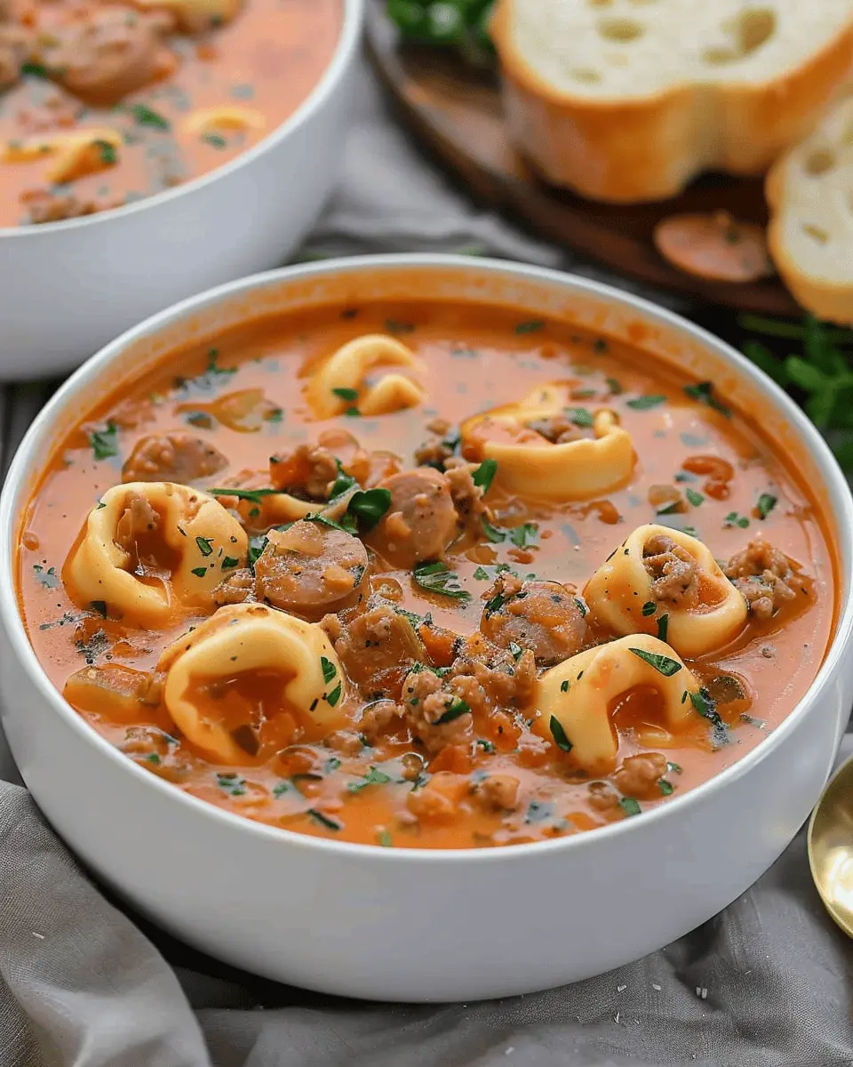 Dutch Oven Tortellini Soup with Sausage: Easy Comfort Food Delight
