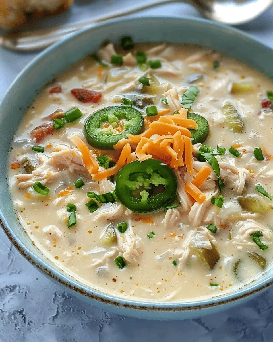 Jalapeno Popper Chicken Soup: Indulgent Comfort With Turkey Bacon