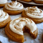 Pumpkin Sugar Cookies with Cream Cheese Frosting