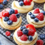 Red White and Blue Mini Fruit Pizzas