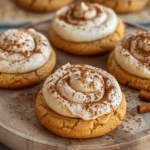 Soft Pumpkin Cookies with Cinnamon Frosting