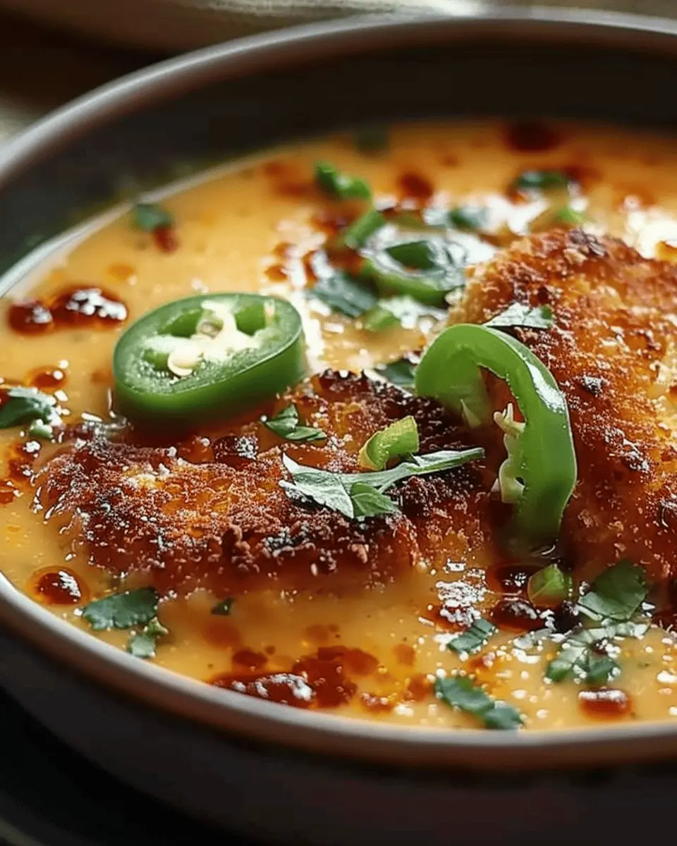 Soupe épicée aux jalapeños et croquettes de fromage grillé : un délice réconfortant