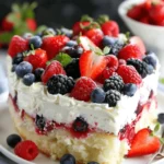 Summer Berry Poke Cake