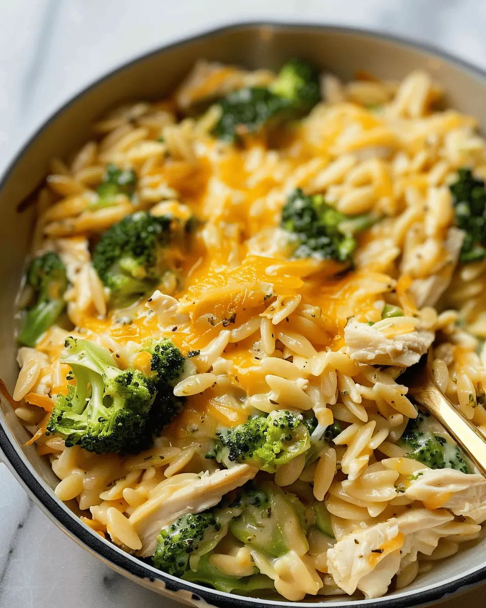 Cheesy Chicken Broccoli Orzo: A Comforting Family Favorite Recipe