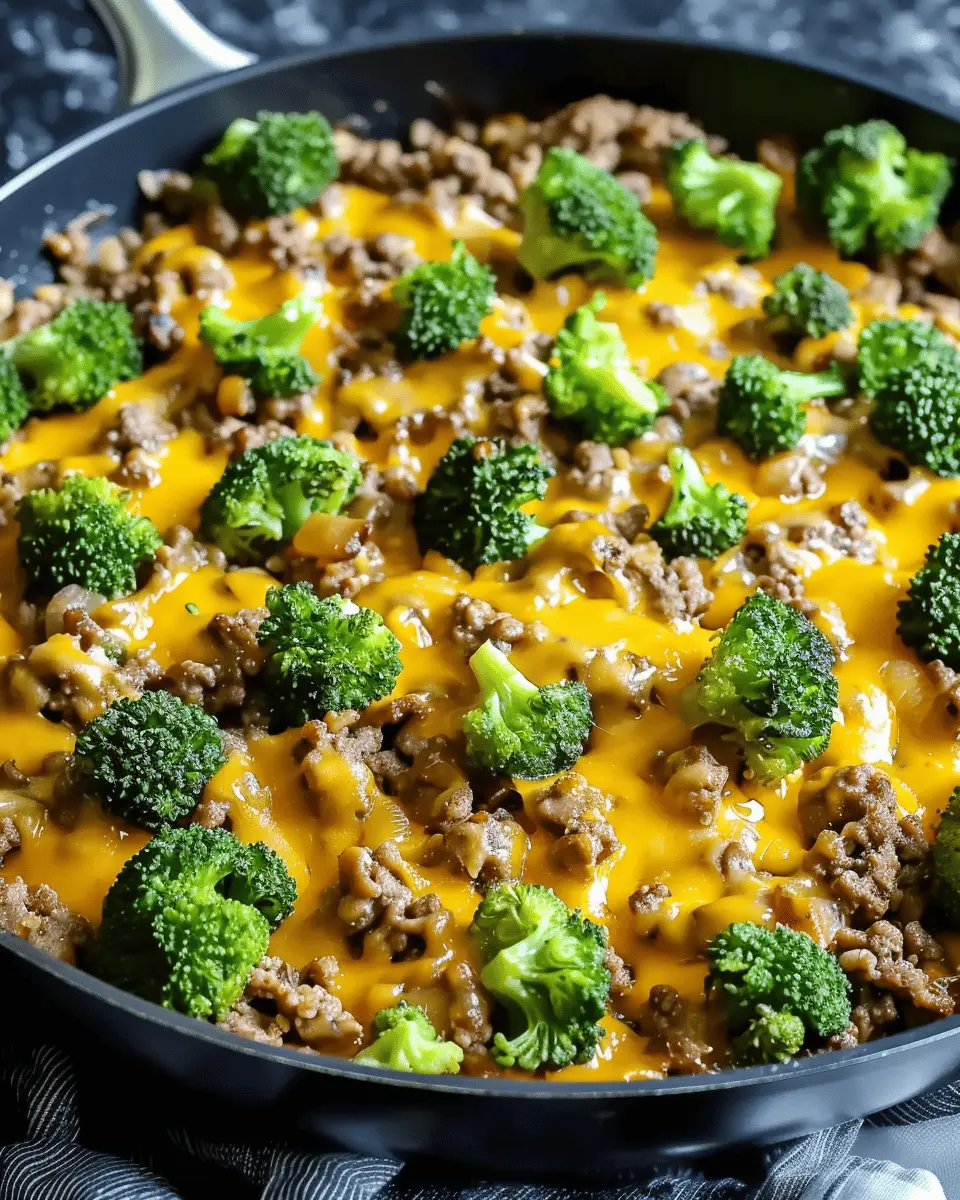 Cheesy Hamburger Broccoli Skillet: A Quick and Savory Delight