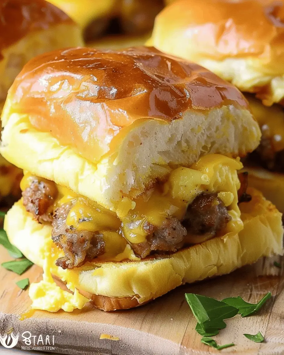 Sausage Egg and Cheese Breakfast Sliders: Easy Family Favorite