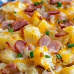 Ham & Bacon Cheesy Potatoes