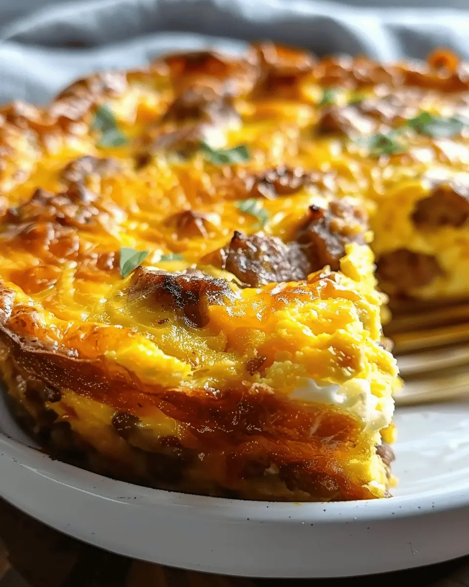 Easy Sausage and Egg Casserole with Turkey Bacon Delight