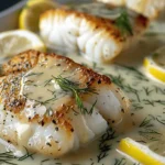 Baked Cod with Lemon-Dill Sauce