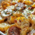 Cheesy Ranch Potatoes and Smoked Sausage