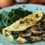 Spinach and Mushroom Omelette