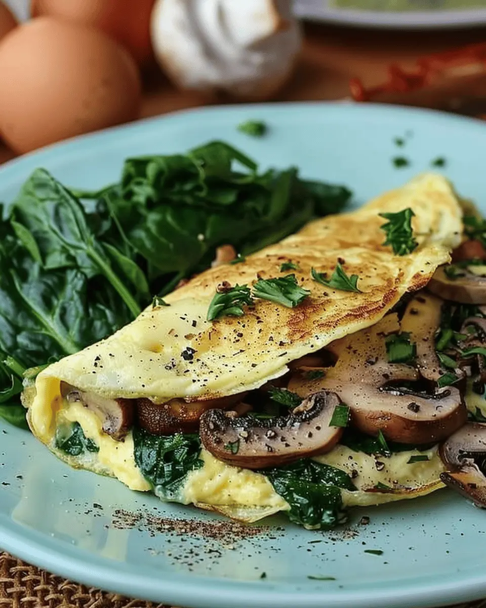Spinach and Mushroom Omelette: The Easy Healthy Breakfast You’ll Love
