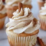 Apple Pie Cupcakes with Cinnamon Vanilla Frosting