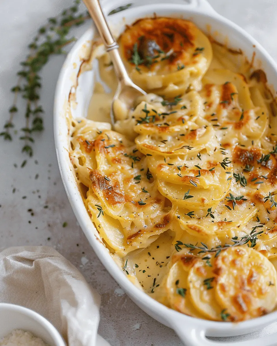 Creamy Scalloped Potatoes with Turkey Bacon and Chicken Ham Delight