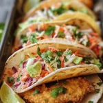 Crispy Fish Tacos with Cilantro Lime Slaw