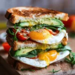 Healthy Avocado Egg Breakfast Sandwich Recipe