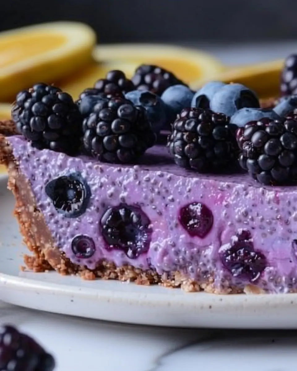 No-Bake Blueberry Chia Seed Pie: Easy and Guilt-Free Delight