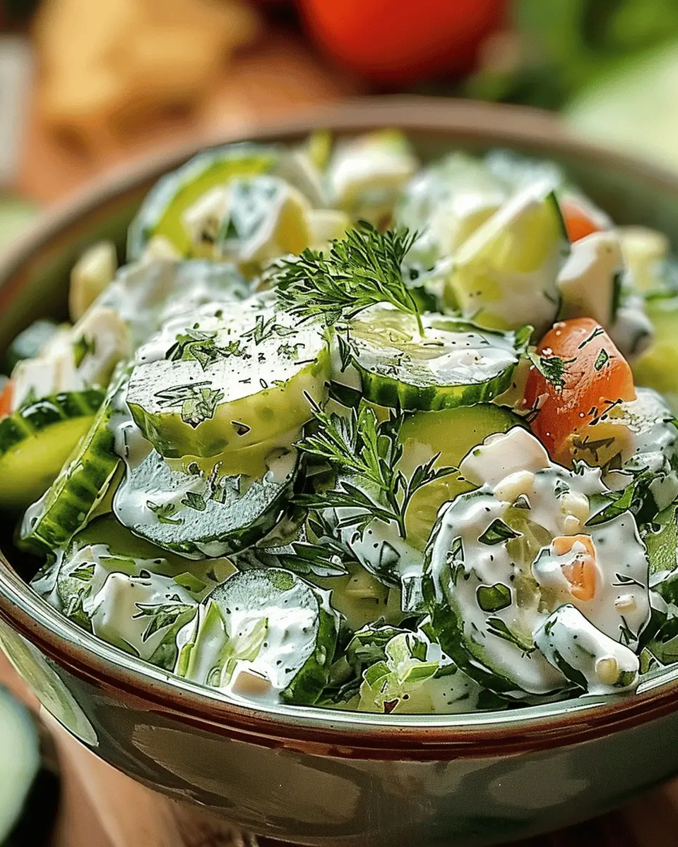 Cucumber Ranch Crack Salad with Turkey Bacon and Chicken Ham Delight