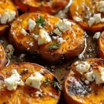 Roasted Sweet Potato Rounds with Honey & Feta Bliss