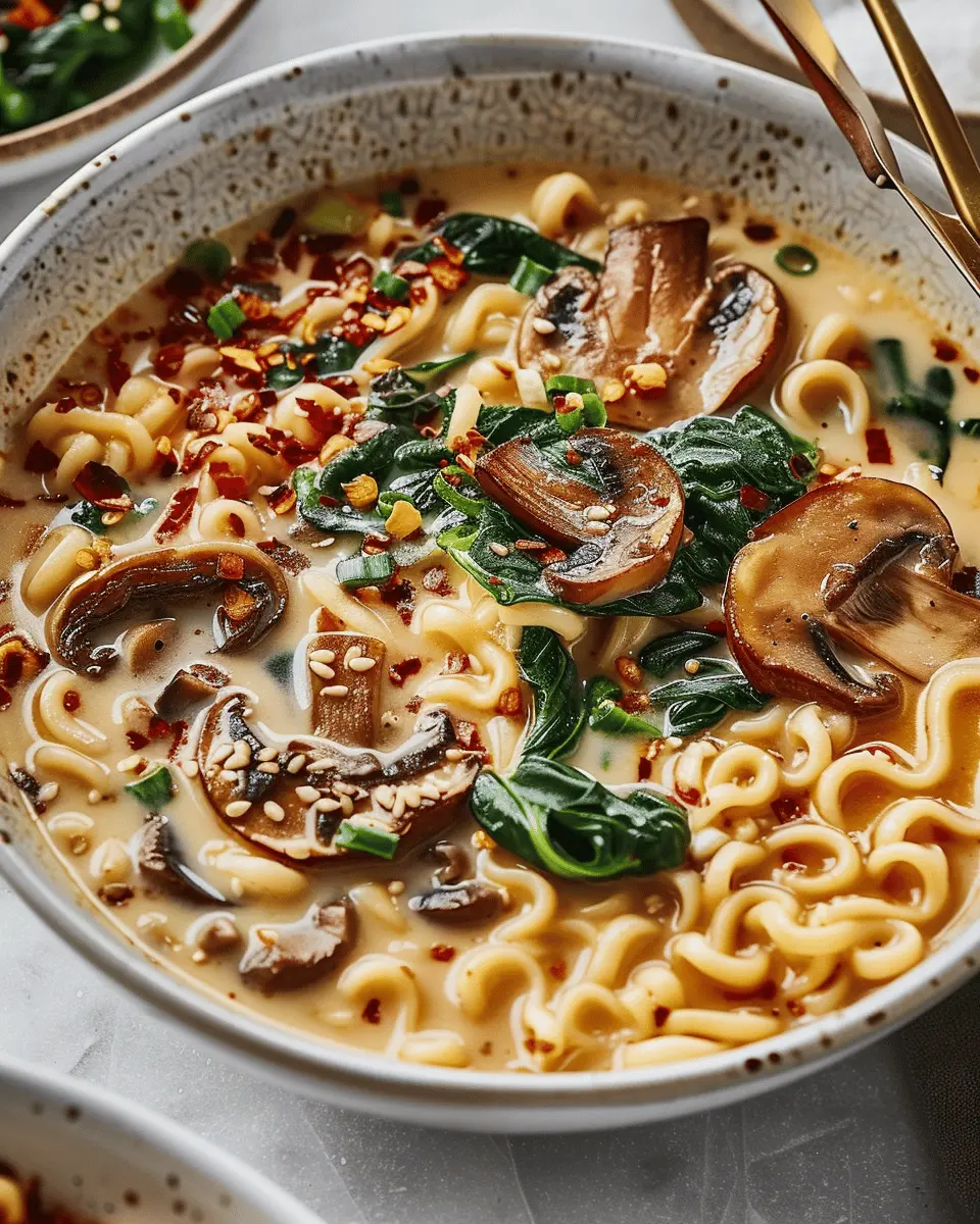 Creamy Mushroom Vegan Ramen: A Delightful Comfort Dish