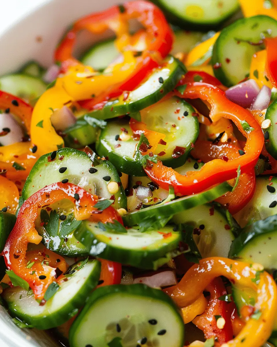 Cucumber Sweet Pepper Salad: A Refreshing Twist on Freshness