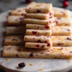 Orange Cranberry Shortbread Cookies