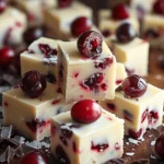 Decadent Cherry White Chocolate Fudge