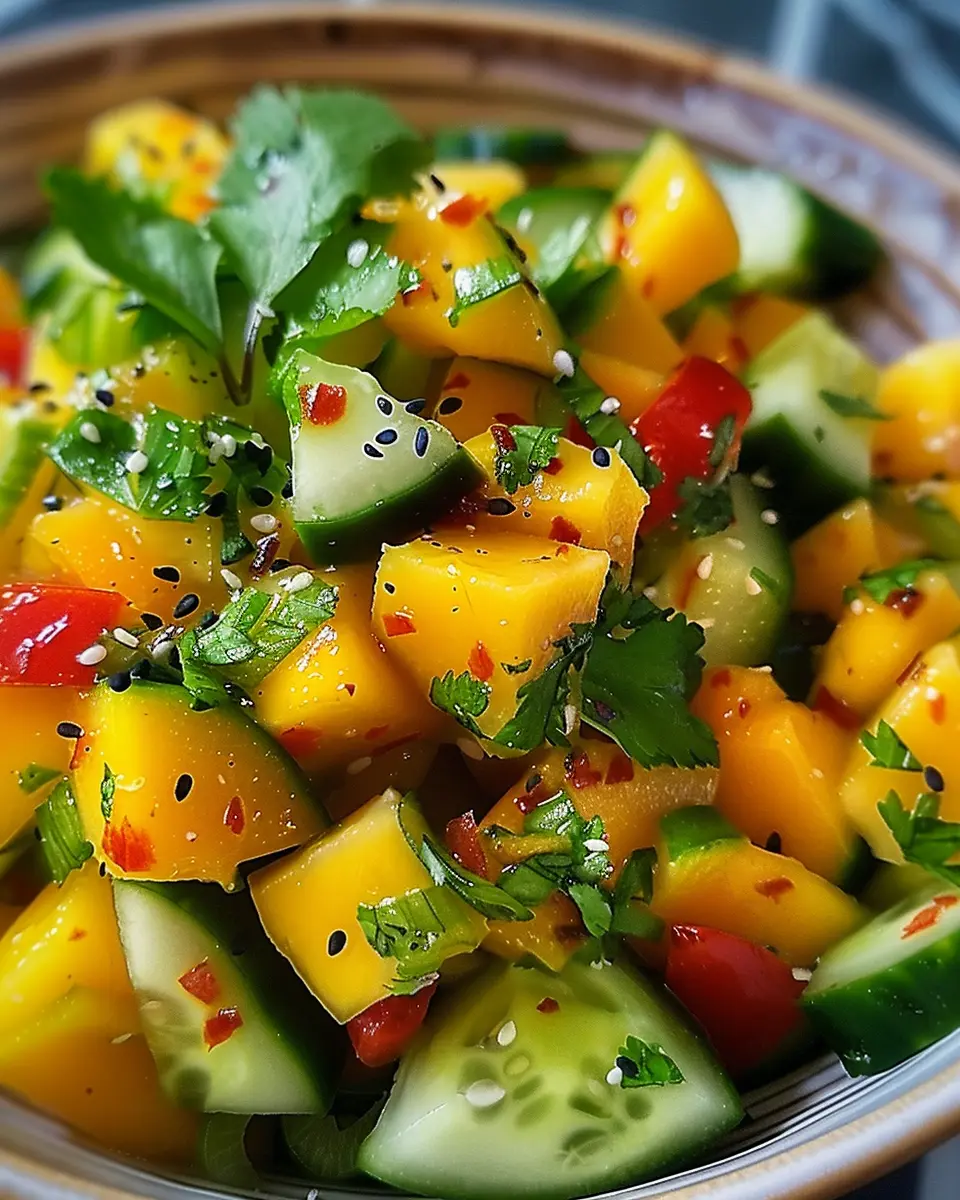 Thai Mango Cucumber Salad: A Refreshing and Zesty Delight