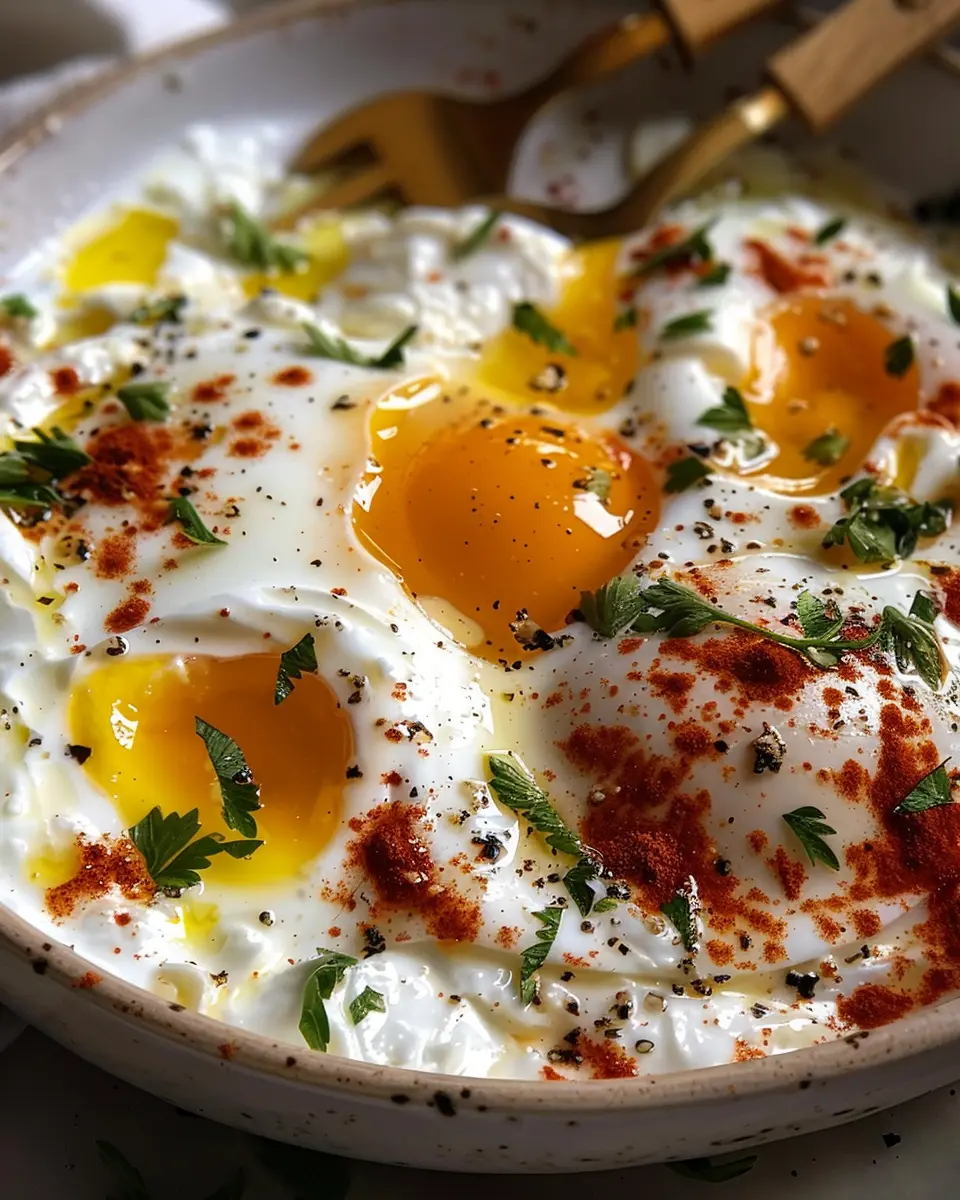 Turkish Eggs with Creamy Yogurt: Indulgent Breakfast Bliss