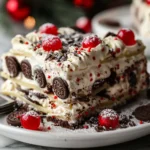 No-Bake Christmas Oreo Lasagna