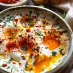 Turkish Eggs with Creamy Yogurt & Butter Sauce