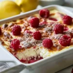 Lemon Raspberry Cottage Cheese Bake