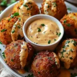 Reuben Balls with Spicy Thousand Island Dipping Sauce